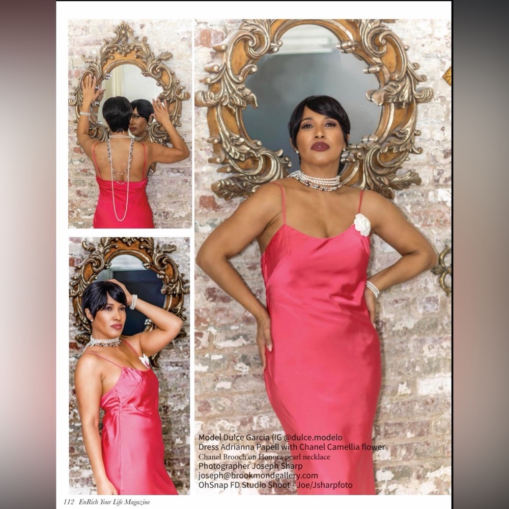 Adrianna Papell Beach Rose Satin Slip Dress